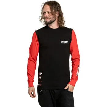 Pánské triko Meatfly Appex 24/25 Bright Red/Black XL