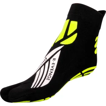 Pánské ponožky R-EVENGE Ponožky do bazénu, pro dospělé s recyklovaným vláknem 34/37 ČERNÁ|ŽLUTÁ