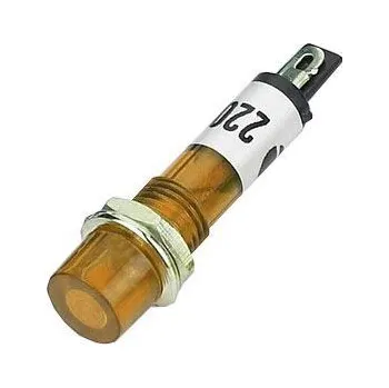 Kontrolka 230V s doutnavkou, oranžová do otvoru 7mm