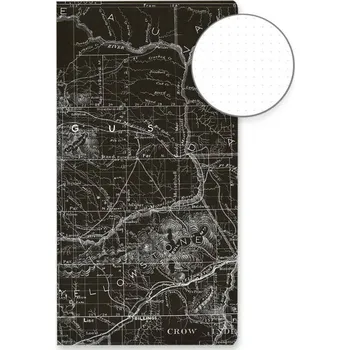 Zápisník P13 Tečkovaný zápisník Journal Mapa 11x21cm