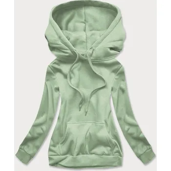 Dámská mikina Dámská tepláková mikina v pistáciové barvě (W02-60) odstíny zelené S (36)