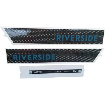 samolepka RIVERSIDE Samolepka na baterii kola RIVERSIDE 540E šedo-zeleno-tmavě modré