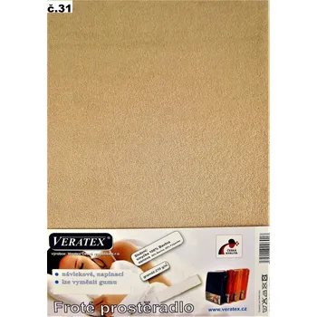 Prostěradlo Froté prostěradlo 90x220cm (č.31-sv.hnědá)