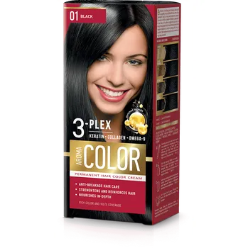 Barva na vlasy Farba na vlasy - čierna č. 01 Aroma Color čierna