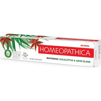 Dentální hygiena Bělící zubní pasta Eukalyptus a anýz Astera Homeopathica 75 ml