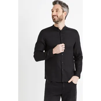 Pánská košile Celio Lněná košile Damaolin - Pánské Celio šedá 2256777