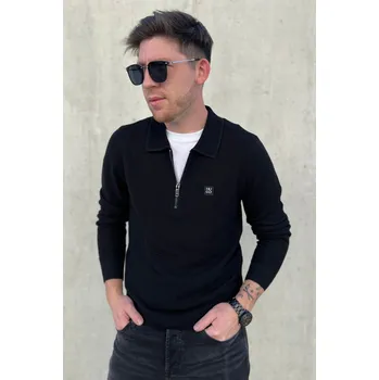 Pánský svetr Pánský svetr HUGO 50516640 černý Velikost: M