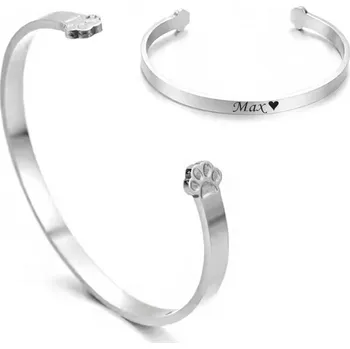 Náramek Náramek z chirurgické oceli s tlapkami Bangle