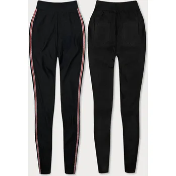 Dámské legíny Černé legíny s kapsami (Q-73) odstíny černé S (36)