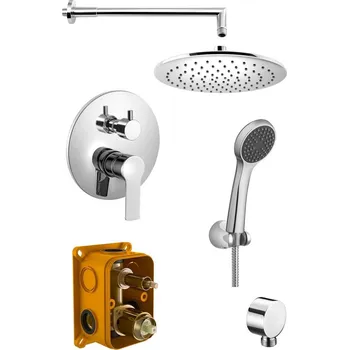 Vodovodní baterie Bruckner BARON podomítkový sprchový set s pákovou baterií 2 výstupy chrom 612.142.1