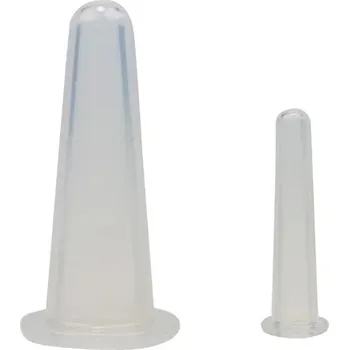 Masáž Baňkování obličeje pro zdraví | silikonové baňky, masážní nástroje | 2ks - Bílá