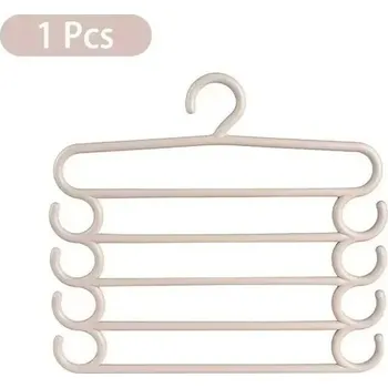 Věšák Věšák na kalhoty s úsporou místa | věšák do skříně, multifunkční věšák - Rýžová bílá 1ks