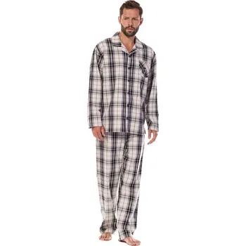 Pánské oblečení Flanelové pánské pyžamo Ben šedé XXL