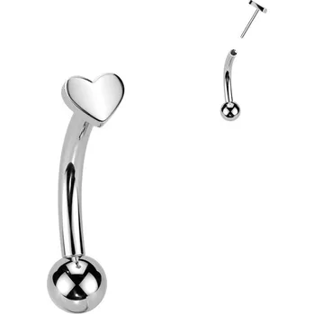 Piercing Šperky4U PUSH IN piercing k do obočí TITAN, 1,2 x 8 mm - TIT1397-1208