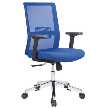 DAREN CR 2 kancelářská židle, kříž chrom, modrá