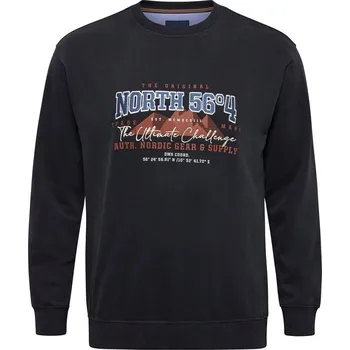 Pánská mikina Pánská mikina 43114 NORTH 56°4 černá s potiskem 4XL - 8XL NORTH 56°4 ODE-NO-43114-0099 - 4XL