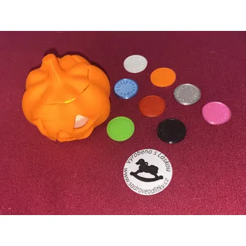 Svícen HandMade by MiJa Lampička, svícen - dýně, helloween s kloboukem