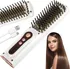 Elektrický kartáč na vlasy Verk Hair Straightening Brush 2in1 Electric Cordless 24341-B bílá