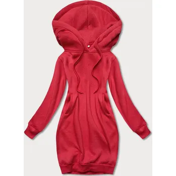 Dámská mikina Dlouhá červená tepláková mikina (YS10005-18) odstíny červené S (36)