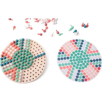 Mozaiková sada Dřevěná mozaika s kolíčky a šablonami