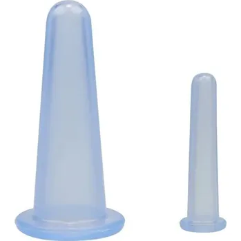 Masáž Baňkování obličeje pro zdraví | silikonové baňky, masážní nástroje | 2ks - Modrá