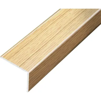 Stavebniny ACARA AP5 schodová lišta samolepící B, hliník+fólie dub Dartford, v: 20 mm, š: 25 mm, d: 0,9 m AAHAF B250320-SK/0,9/T2