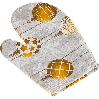Chňapka Bellatex Kuchyňská chňapka - VÁNOČNÍ KOULE ZLATÉ vzor: koule zlaté
