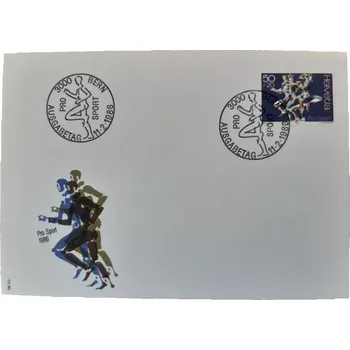 Sběratelství Švýcarsko FDC 1313 "Pro Sport", příplatková, r. 1986