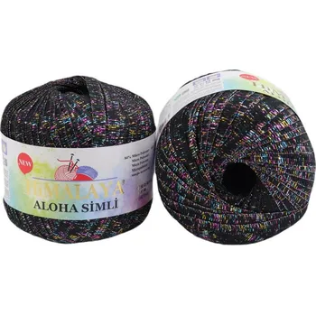 Příze Himalaya Aloha Simli 128-06 černá, multicolor