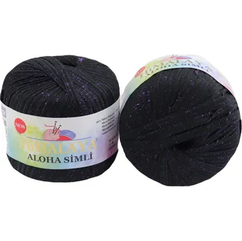 Příze Himalaya Aloha Simli 128-07 černá, fialová
