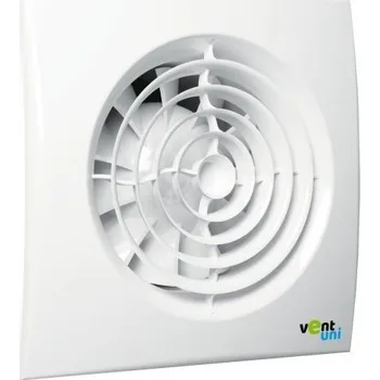 ventilátor do koupelny UNITRADE HK VU-125-QF-C-T01-tichý zpětná klapka, časový spínač, světelný senzor bílá 125 mm