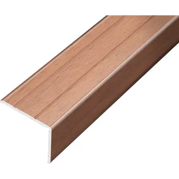 Stavební profil ACARA AP5 schodová lišta samolepící B, hliník+fólie ořech sv., v: 20 mm, š: 25 mm, d: 0,9 m AAHAF B255720-SK/0,9/T2