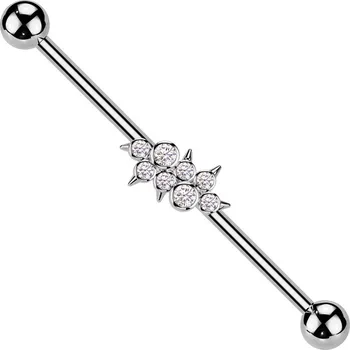 Piercing Šperky4U Industrial piercing se zirkony - ID01041