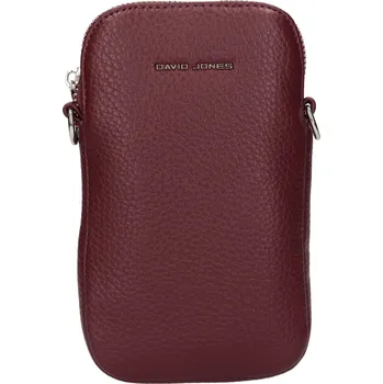 Kabelka Dámská kabelka na mobil a doklady David Jones Kaila - vínová