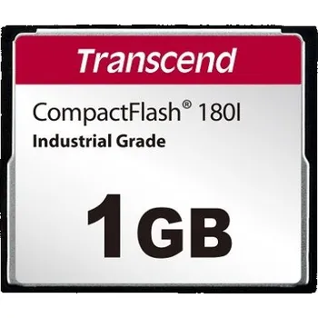 Paměťová karta Paměťová karta Compact Flash CompactFlash 1 GB Transcend Ano, model: CF180I SLC -25 → plus 85 (Extended Temp) °C,
