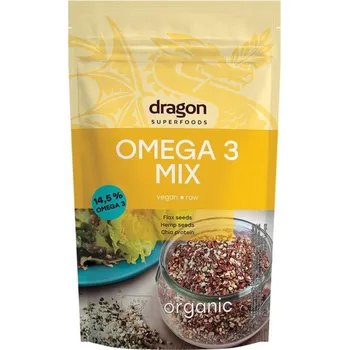 Přírodní produkt Dragon Superfoods Omega 3 mastné kyseliny - Mix z lenu a chia semínek 200 g