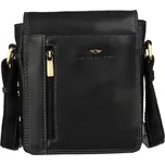 Pánská kožená crossbody taška černá (KT177)