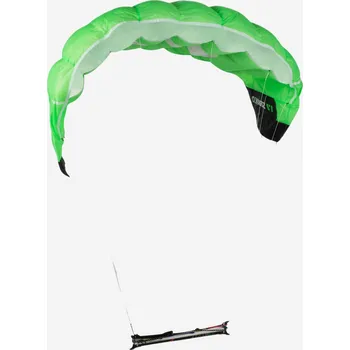 Drak pro kitesurfing DECATHLON Tažný drak 1,9 m² + hrazda 2 ZELENÁ