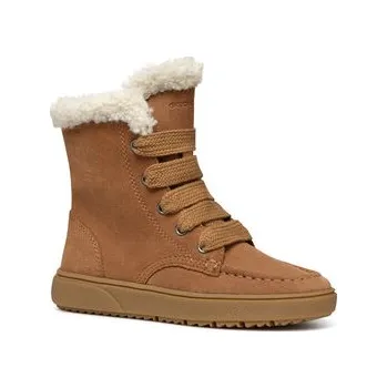 Dámské kozačky Kozačky Geox J Theleven Girl Wpf J46HYC 00022 C6627 D Hnědá 39