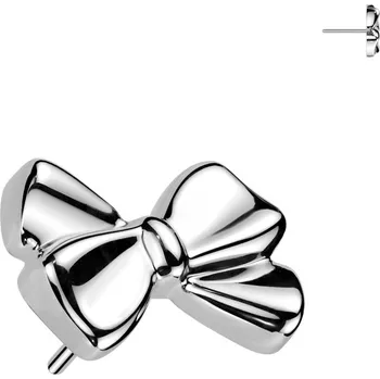 Piercing Šperky4U Ozdobná část k PUSH IN piercingu TITAN, mašlička - TIT1506
