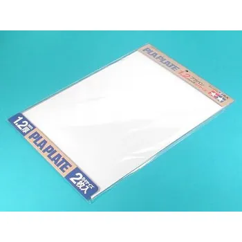 Plastikový model Plastová deska Tamiya tl. 1,2 mm, B4, bílá (2 ks)