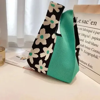 Kabelka Barevná pletená mini kabelka | dámská kabelka, nákupní taška - C-2