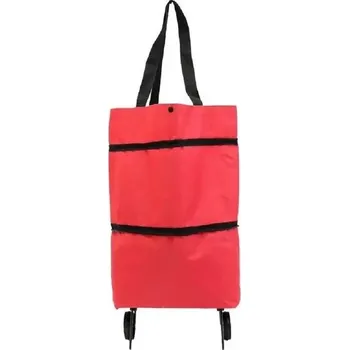 Nákupní taška Skládací nákupní taška velkokapacitní | ekologická taška - červený