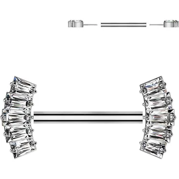 Piercing Šperky4U Piercing do bradavky TITAN - PUSH IN - TIT1408-C