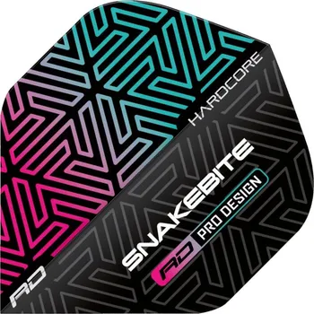 Příslušenství pro šipky Red Dragon Letky Peter Wright Snakebite Hardcore - Black & Rainbow RF6822