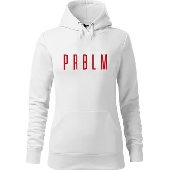 Dámská mikina DOBRÝ TRIKO Dámská mikina s potiskem PRBLM Velikost dámské mikiny: XL, Barva: Bílá