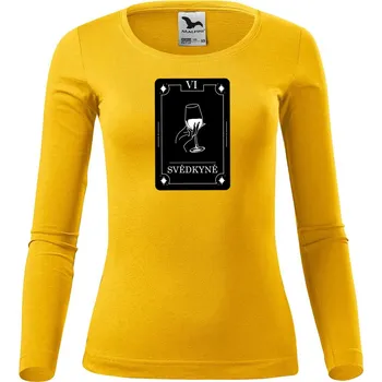 Dámské tričko DOBRÝ TRIKO Dámské bavlněné triko Svědkyně tarot Velikost: XL, Barva: Žlutá