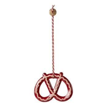 Vánoční ozdoba Vánoční plechová ozdoba Pretzel Stripe