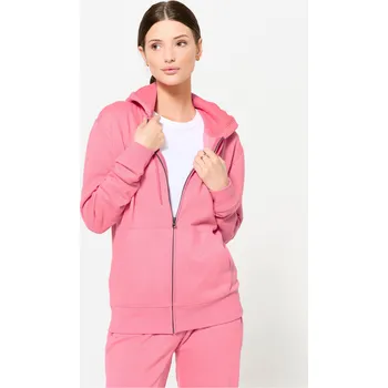 Dámská mikina DOMYOS Dámská fitness mikina na zip a s kapucí M RŮŽOVÁ