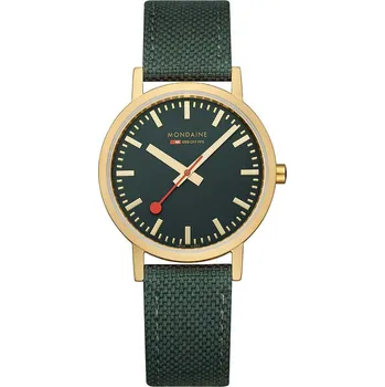 Hodinky Mondaine A660.30314.60SBS Classic Green And Gold 36mm 3ATM